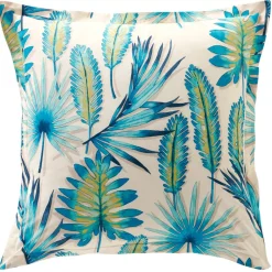 Becquet Linge de lit motif tropical bleu - CRÉATION< Housse De Couette|Linge De Lit Fantaisie, Linge De Lit Brodé