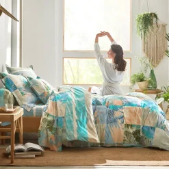Becquet Linge de lit motif tropical - CRÉATION< Housse De Couette|Linge De Lit Fantaisie, Linge De Lit Brodé