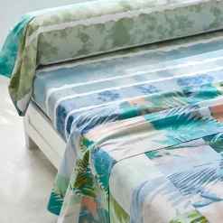 Becquet Linge de lit motif tropical - CRÉATION< Housse De Couette|Linge De Lit Fantaisie, Linge De Lit Brodé