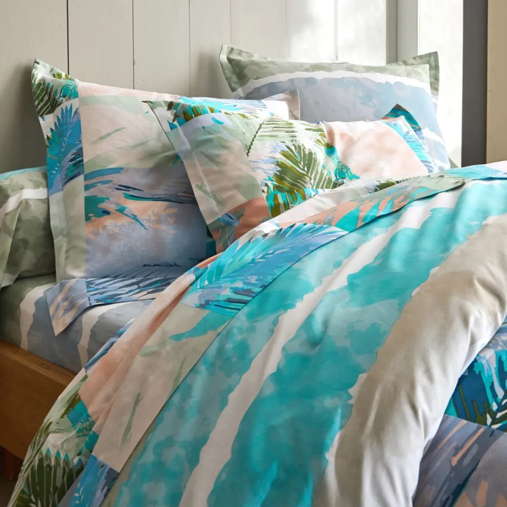 Becquet Linge de lit motif tropical - CRÉATION< Housse De Couette|Linge De Lit Fantaisie, Linge De Lit Brodé