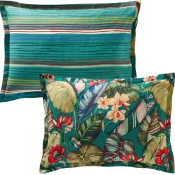 Becquet Linge de lit motif tropical - CRÉATION< Housse De Couette|Linge De Lit Fantaisie, Linge De Lit Brodé