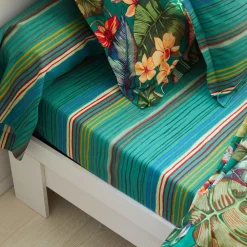 Becquet Linge de lit motif tropical - CRÉATION< Housse De Couette|Linge De Lit Fantaisie, Linge De Lit Brodé