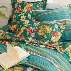 Becquet Linge de lit motif tropical - CRÉATION< Housse De Couette|Linge De Lit Fantaisie, Linge De Lit Brodé
