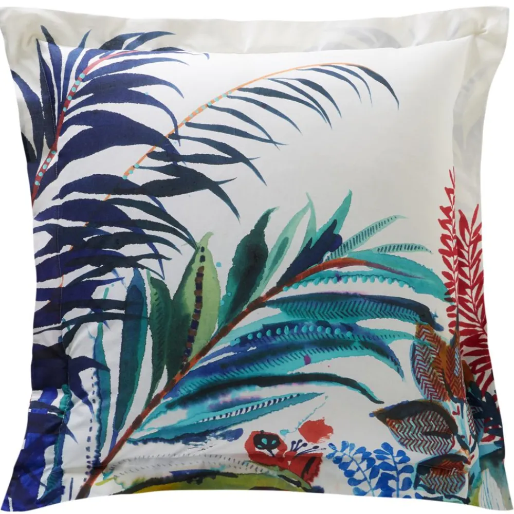 Becquet Linge de lit motif tropiques – CRÉATION< Housse De Couette|Linge De Lit Fantaisie, Linge De Lit Brodé