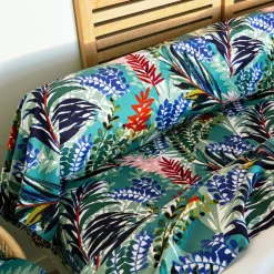 Becquet Linge de lit motif tropiques – CRÉATION< Housse De Couette|Linge De Lit Fantaisie, Linge De Lit Brodé