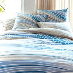 Becquet Linge de lit motif vagues graphiques - CRÉATION< Housse De Couette|Linge De Lit Fantaisie, Linge De Lit Brodé