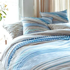 Becquet Linge de lit motif vagues graphiques - CRÉATION< Housse De Couette|Linge De Lit Fantaisie, Linge De Lit Brodé