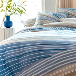 Becquet Linge de lit motif vagues graphiques - CRÉATION< Housse De Couette|Linge De Lit Fantaisie, Linge De Lit Brodé