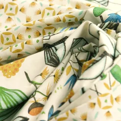 Becquet Linge de lit motif végétal - CRÉATION< Les Matières