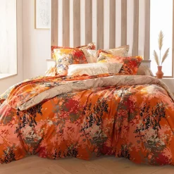 Becquet Linge de lit motif végétal abstrait – CRÉATION< Les Matières|Housse De Couette