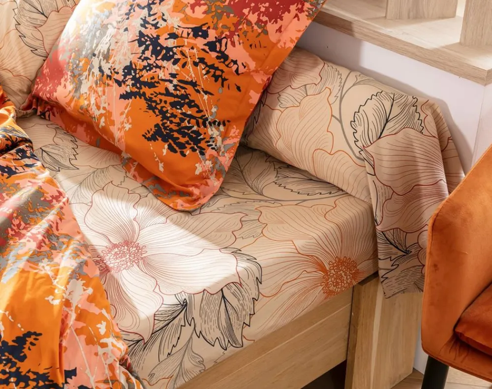 Becquet Linge de lit motif végétal abstrait – CRÉATION< Les Matières|Housse De Couette