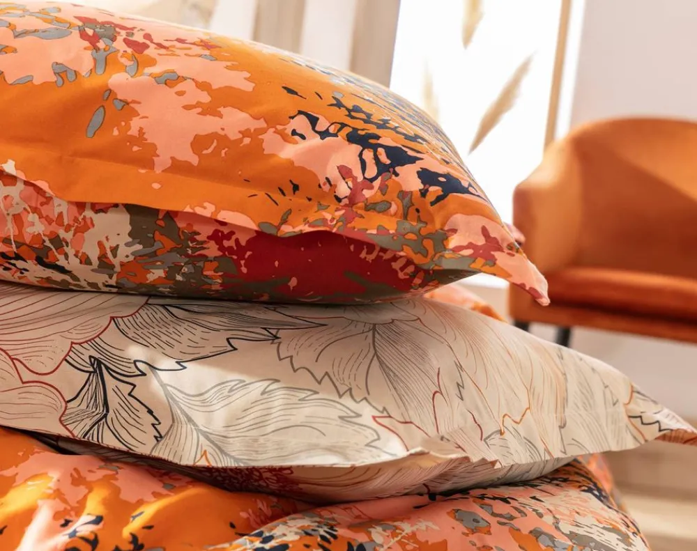 Becquet Linge de lit motif végétal abstrait – CRÉATION< Les Matières|Housse De Couette