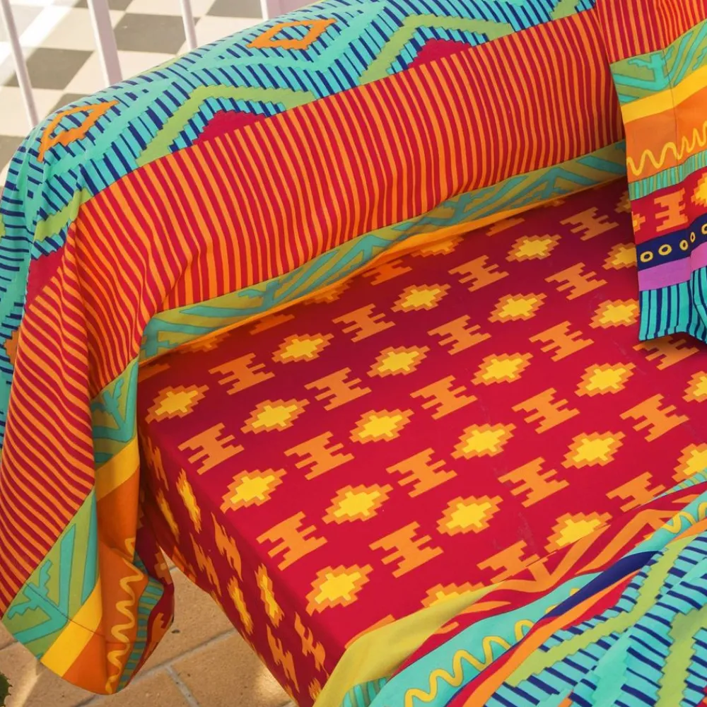 Becquet Linge de lit motifs ethniques - CRÉATION< Housse De Couette|Linge De Lit Fantaisie, Linge De Lit Brodé