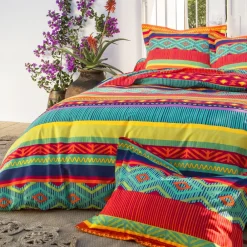Becquet Linge de lit motifs ethniques - CRÉATION< Housse De Couette|Linge De Lit Fantaisie, Linge De Lit Brodé