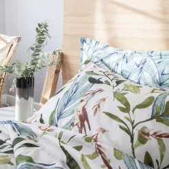 Becquet Linge de lit oiseaux et feuillage - CRÉATION< Housse De Couette|Linge De Lit Fantaisie, Linge De Lit Brodé