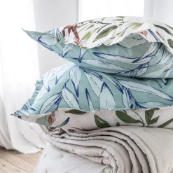Becquet Linge de lit oiseaux et feuillage - CRÉATION< Housse De Couette|Linge De Lit Fantaisie, Linge De Lit Brodé