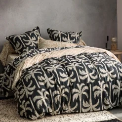 Becquet Linge de lit palmiers design - CRÉATION< Les Matières|Housse De Couette