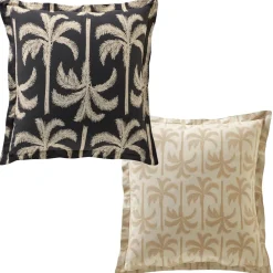 Becquet Linge de lit palmiers design - CRÉATION< Les Matières|Housse De Couette