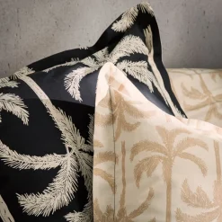 Becquet Linge de lit palmiers design - CRÉATION< Les Matières|Housse De Couette