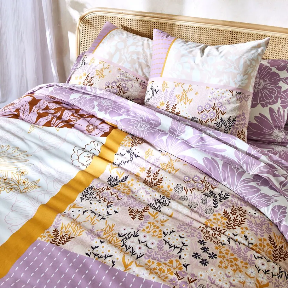 Becquet Linge de lit patchwork de fleurs - CRÉATION< Les Matières|Housse De Couette