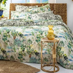 Becquet Linge de lit paysage d'Italie - CRÉATION< Housse De Couette|Linge De Lit Fantaisie, Linge De Lit Brodé