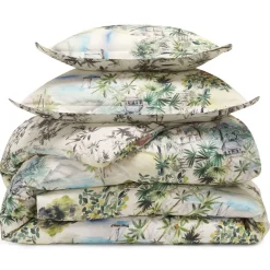 Becquet Linge de lit paysage d'Italie - CRÉATION< Housse De Couette|Linge De Lit Fantaisie, Linge De Lit Brodé