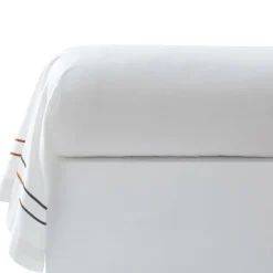 Becquet Linge de lit percale broderie bicolore - CRÉATION< Housse De Couette|Linge De Lit Fantaisie, Linge De Lit Brodé