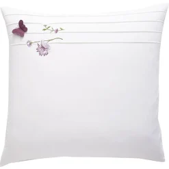 Becquet Linge de lit percale brodée fleurs et papillons - CRÉATION<Enfant Linge De Lit Ado, Housse De Couette|Housse De Couette