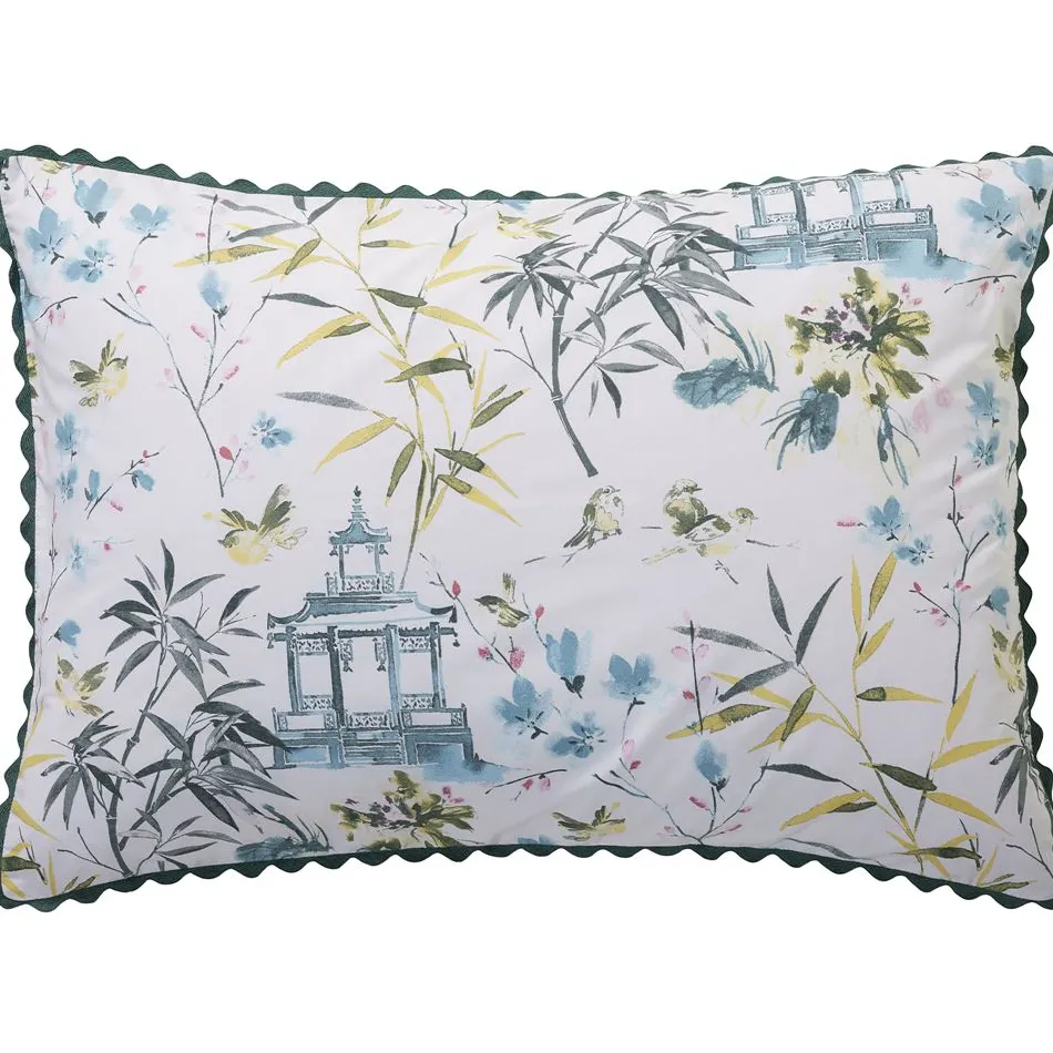 Becquet Linge de lit percale décor asiatique< Housse De Couette|Linge De Lit Fantaisie, Linge De Lit Brodé
