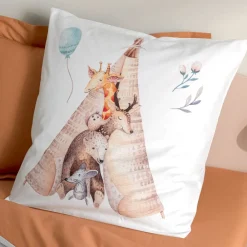Becquet Linge de lit percale enfant animaux de la forêt< Les Matières|Linge De Lit Enfant