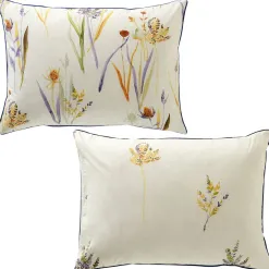 Becquet Linge de lit percale feuilles et bouquets - CRÉATION< Housse De Couette|Linge De Lit Fantaisie, Linge De Lit Brodé