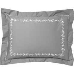 Becquet Linge de lit percale fleurs brodées et torsades - CRÉATION< Les Matières|Housse De Couette