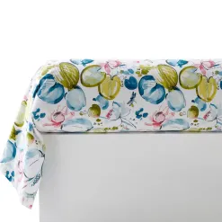 Becquet Linge de lit percale fleurs et feuilles de nénuphars multicolores< Housse De Couette|Linge De Lit Fantaisie, Linge De Lit Brodé