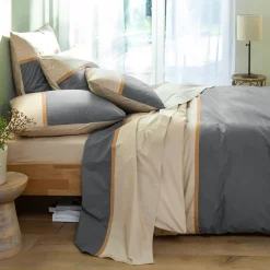 Becquet Linge de lit percale galon ruban - CRÉATION< Linge De Lit Fantaisie, Linge De Lit Brodé|Linge De Lit Fantaisie