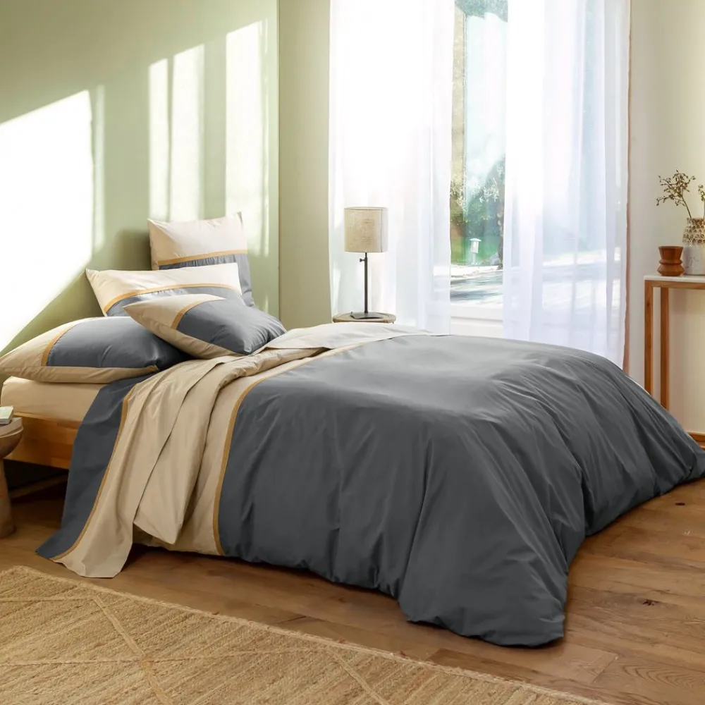 Becquet Linge de lit percale galon ruban - CRÉATION< Linge De Lit Fantaisie, Linge De Lit Brodé|Linge De Lit Fantaisie