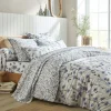 Becquet Linge de lit percale imprimé fleurs bleues - CRÉATION< Linge De Lit Fantaisie, Linge De Lit Brodé|Linge De Lit Fantaisie