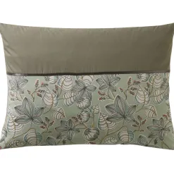 Becquet Linge de lit percale motif feuilles - CRÉATION< Housse De Couette|Linge De Lit Fantaisie, Linge De Lit Brodé