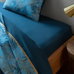 Becquet Linge de lit percale motif feuilles tropicales - CRÉATION< Linge De Lit Fantaisie, Linge De Lit Brodé|Linge De Lit Fantaisie