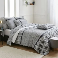 Becquet Linge de lit percale motifs géométriques< Housse De Couette|Linge De Lit Fantaisie, Linge De Lit Brodé