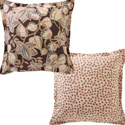 Becquet Linge de lit percale motif feuillage - CRÉATION< Housse De Couette|Linge De Lit Fantaisie, Linge De Lit Brodé
