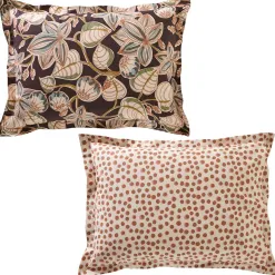 Becquet Linge de lit percale motif feuillage - CRÉATION< Housse De Couette|Linge De Lit Fantaisie, Linge De Lit Brodé