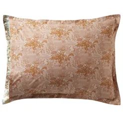 Becquet Linge de lit percale motif kiosque et feuillage - CRÉATION< Housse De Couette|Linge De Lit Fantaisie, Linge De Lit Brodé