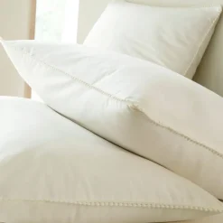 Becquet Linge de lit percale pompons - CRÉATION< Les Matières|Housse De Couette