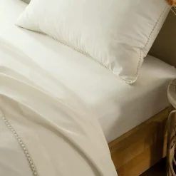 Becquet Linge de lit percale pompons - CRÉATION< Les Matières|Housse De Couette