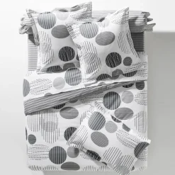 Becquet Linge de lit pois et rayures - CRÉATION< Housse De Couette