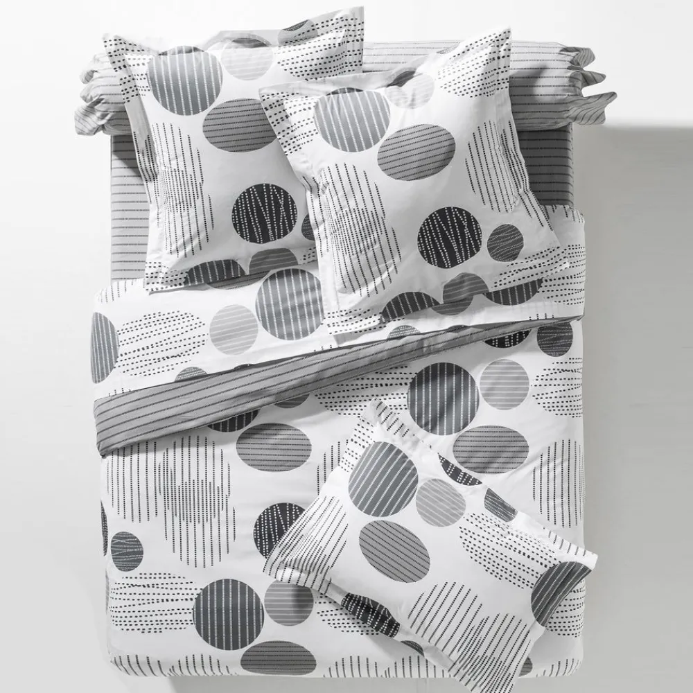 Becquet Linge de lit pois et rayures - CRÉATION< Housse De Couette