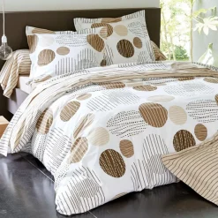 Becquet Linge de lit pois et rayures - CRÉATION<Enfant Linge De Lit Ado, Housse De Couette|Les Matières