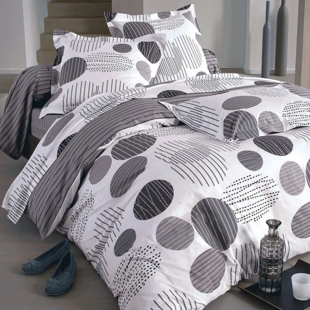 Becquet Linge de lit pois et rayures - CRÉATION< Housse De Couette