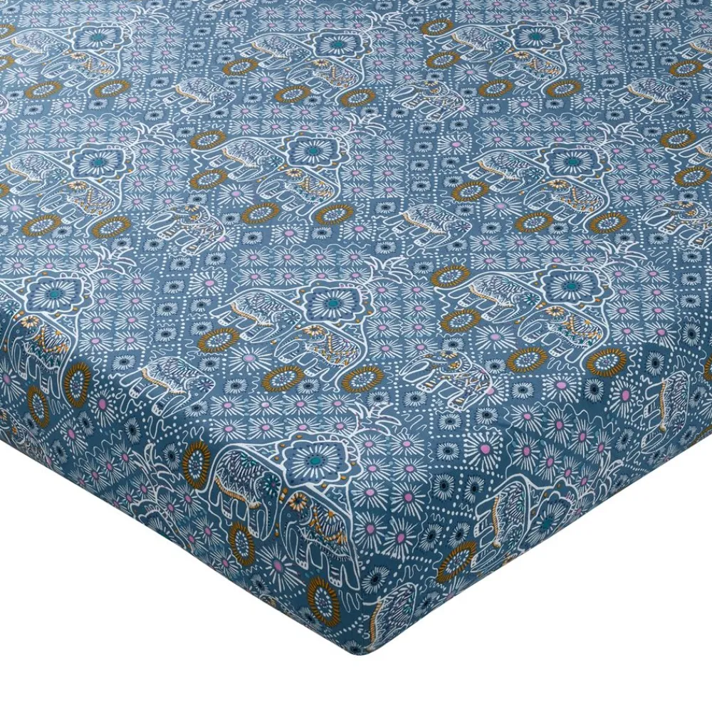 Becquet Linge de lit polycoton motif éléphant - CRÉATION< Les Matières|Housse De Couette