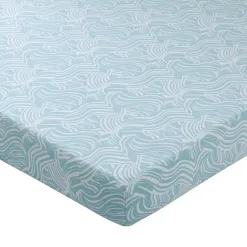 Becquet Linge de lit polycoton motif vagues - CRÉATION< Housse De Couette|Linge De Lit Fantaisie, Linge De Lit Brodé